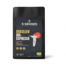 5 Senses - Brazil Bio-Espresso - 250 g Ganze Bohne - Intensität: 4/6