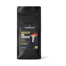5 Senses - Brazil Bio-Espresso - 1 kg Ganze Bohne - Intensität: 4/6