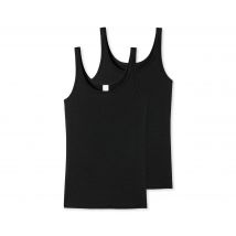 2 Schiesser Trägertops mit Modal - Damen - Gr. 36 - schwarz