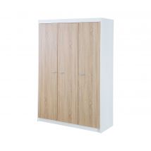 roba »Gabriella« 3-türiger Kleiderschrank - 130x52x190cm - weiß - Holz / Kunststoff