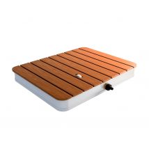 Breuer®-Outdoor-Bodendusche »Fontana« - 70x55x8cm - silber - Holz / Aluminium