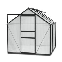 Vitavia Einsteiger-Gewächshaus inkl. Fundamentrahmen - 195x195x197cm - schwarz - Aluminium / Stahl / Kunststoff