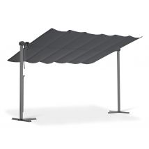 Leco Sonnendach - 400x250x220cm - silber - Polyester / Aluminium / Stahl