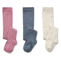 Tchibo - 3 Kinder-Strumpfhosen - Mädchen - Gr. 98/104 - creme