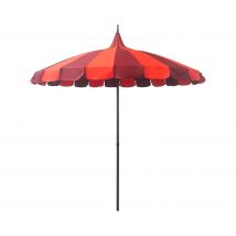 Leco Sonnenschirm - 14x181x14cm - dunkelbraun - Polyester / Aluminium / Fiberglas