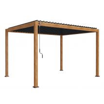 Leco Premium Pergola - 400x300x250cm - braun - Aluminium / Polyvinylchlorid / Polyester