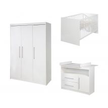 roba Kinderzimmer-Set »Maren« mit Bett - 78x142x81cm - weiß - Holz / Metall