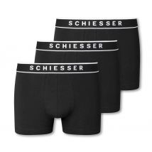 3 Schiesser Shorts mit Bio-Baumwolle - Herren - Gr. L/6 - schwarz