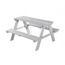 roba Kinder-Outdoor-Sitzgruppe »Picknick for 4« - 89x84,5x50cm - grau - Holz