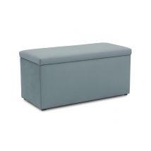Domo Hocker »Kopenhagen« mit Staufach - 91x41x43cm - schwarz - Polyester / Holz / Kunststoff