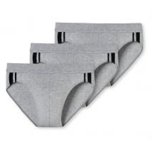 3 Schiesser Slips - Herren - Gr. M/5 - grau