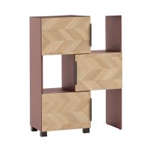 Schildmeyer Schieberegal »Piazza« - 47x34,7x101,6cm - schwarz - Holz / Kunststoff / Metall