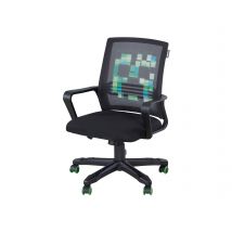 roba Minecraft Gaming-Stuhl - 63x60x92cm - schwarz - Polyester / Schaumstoff / Kunststoff