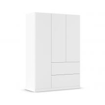 rauch Drehtürenschrank 3-türig »Joel« - 136x54x197cm - weiß - Holz / Holz