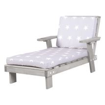 roba Outdoor-Kinderliege - 55x85x54cm - grau - Holz