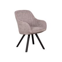 deVries Diningsessel »Matera« - 59x61x84cm - hellgrau - Polyester / Holz / Metall