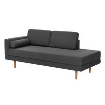 Tchibo - Récamiere »Ivo« mit verstellbarer Armlehne - 190x87x81cm - anthrazit - Buchenholz / Holz / Buchenholz