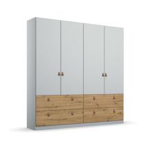 rauch Drehtürenschrank »Homey« - 181x54x210cm - cognac - Holz / Holz / Eichenholz