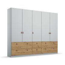 rauch Drehtürenschrank »Homey« - 226x54x210cm - cognac - Holz / Holz / Eichenholz