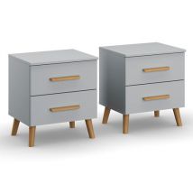 rauch 2 Nachttische »Skandi« - 47x42x54cm - braun - Holz / Eichenholz