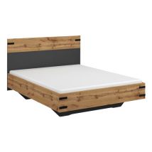 rauch Bett »Butte« - 145x207x101cm - grau - Holz / Metall