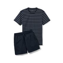 Tchibo - Shorty-Pyjama - Herren - Gr. S - dunkelblau/gestreift