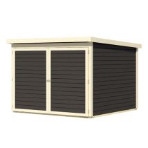Karibu Fahrradgarage für 4 Räder ohne Solarpaket - 212,5x216,5x167cm - weiß - Holz