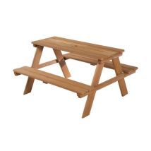 roba Kinder-Outdoor-Sitzgruppe »Picknick for 4« - 89x84,5x50cm - braun - Holz