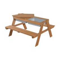 roba Kinder-Outdoor-Sitzgruppe »Picknick for 4« - 89x85,5x50cm - braun - Holz / Kunststoff