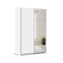 rauch Schwebetürenschrank »Quadra« - 136x62x210cm - weiß - Holz