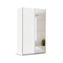 rauch Schwebetürenschrank »Quadra« - 136x62x229cm - weiß - Holz