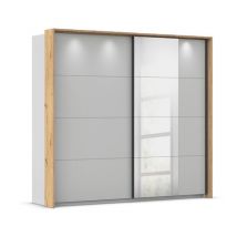 rauch Schwebetürenschrank »Credo« - 233x64x214cm - braun - Holz