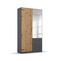 rauch Drehtürenschrank »Butte« - 92x57x197cm - grau - Holz