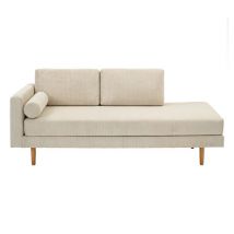 Tchibo - Cord-Recamiere »Ivo« - 190x87x81cm - braun - Polyester / Buchenholz / Holz