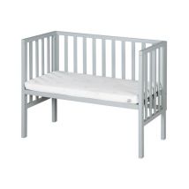 roba 2-in-1-Beistellbett »safe asleep®« - 47x99,5x47cm - taupe - Holz / Baumwolle / Schaumstoff