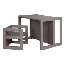 roba 3-in-1-Kindersitzgruppe - 30x30x30cm - anthrazit - Holz