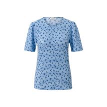Tchibo - Blusenshirt mit Alloverprint - Damen - Gr. 44 - blau/kariert