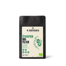 5 Senses - Bio Äthopien Filterkaffee - 250 g Ganze Bohne - Intensität: 3/6