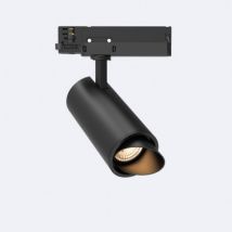 Foco Carril LED Trifásico 30W Fasano Cilindro Bisel No Flicker Regulable Negro 3200K