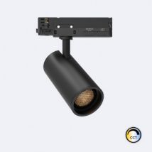Foco Carril LED Trifásico 30W Fasano Antideslumbramiento CCT No Flicker Regulable Negro (2700K - 3200K - 4000K)