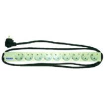 05300494  - 19Zoll Steckdosenleiste 9-fach ohne Schalter 1HE PSSL