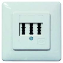 05300525  - Telefondose UP 3x6NFN rw ohne Abd. PTAE, 05300525 - Aktionsartikel