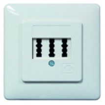 05300526  - Telefondose UP 3x6NFN rw Zentralpl PTAE
