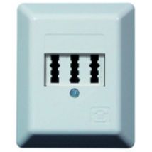 05300528  - Telefondose AP 2x6/6NF/F rw PTAE