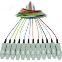 12104BUNT-02  - LWL-Faserpigtail LC 9µ OS2 2,0m VPE=12Stück bunt