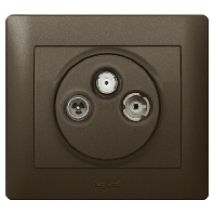 771289  - TV-Abdeckung 3Loch Hirschm. Galea dark bronze, 771289 - Aktionsartikel
