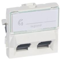 076504  - Steckdose Mosaic 2-f.RJ45 45° Kat 6 UTP 2-mod.uws, 076504 - Aktionsartikel