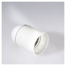 212122  - Edisonfassung Thermoplast E27 Mantel Nippel M10x1 weiss, 212122 - Aktionsartikel