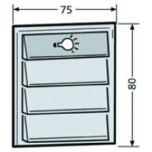 97-9-85276.9016  - Tastenmodul (alt: 97-9-85108) m. 1 Licht-/3Klingeltaster RAL9016 weiss, 97-9-85276.9016 - Aktionsartikel