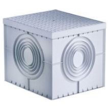 DX59901  - Erdeinbaukasten Kunststoff m. Deckel 550X550X520 grau, DX59901 - Aktionsartikel